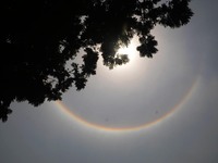 Rainbow halo ring around the sun seen in different parts of  Kolkata, India on Saturday , 30th  April , 2016. (