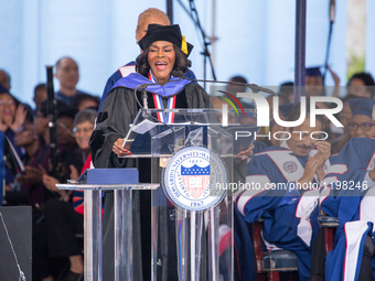 Washington, D.C. — On Saturday, May 7 at Howard University Upper Quandrangle University Campus, actress Cicely Tyson speaks after receiving...
