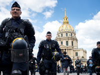 Riot Police during a demonstrators during a rally against the government's planned labour law reforms, in Rennes, on May 17, 2016. aris betw...