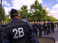 Riot Police during a demonstrators during a rally against the government's planned labour law reforms, in Rennes, on May 17, 2016. aris betw...