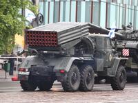 Kaliningrad, Russia 9th, May 2014 Russian Army military equipment is seen during a large military parade in Kaliningrad, Russia, to mark Vic...
