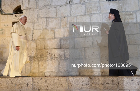 Pope Francis during the visit in Israel. 