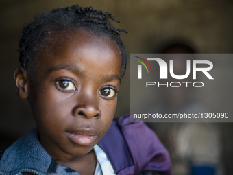 Portrait of a girl at Home of Happiness for children with disabilities in Lusaka, Zambia on Thursday, June 30, 2016. Home of Happiness is an...