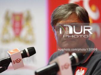 Gdansk, Poland 5th, June, 2014 Polish National football team press conference before the Lithuania friendly game at PGE Arena stadium. Polis...