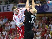 Gdansk, Poland 7th, June 2014 Quatar 2015 Men's World Handball Championship Play Off game between Poland and Germany at ERGO Arena sports ha...