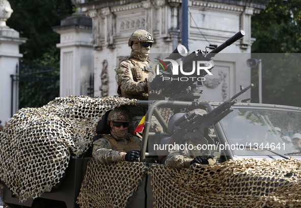 Belgian Special Forces soldiers attend the Military Parade to celebrate Belgium's National Day in Brussels, Belgium, July 21, 2016.