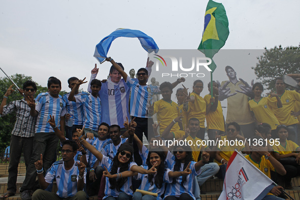 Supporters of Argentina and Brazil team gathered on road wearing their favorit team's jersey.
The World Cup is upon us again, bringing with...