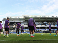 Real Madrid team  during a training session on August 8, 2016 at the Lerkendal Stadion in Trondheim, on the eve of the UEFA Super Cup final...