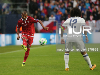 Steven N'Zonzi during the UEFA Super Cup match between Real Madrid and Sevilla FC at the Lerkendal Stadion in Trondheim, Norway on August 09...