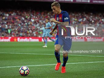 Lucas Digne during the match corresponding to the Joan Gamper Trophy, played at the Camp Nou stadiium, on august 10, 2016. (