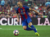 Andres Iniesta during the match corresponding to the Joan Gamper Trophy, played at the Camp Nou stadiium, on august 10, 2016. (