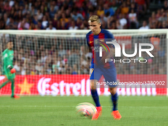 Lucas Digne during the match corresponding to the Joan Gamper Trophy, played at the Camp Nou stadiium, on august 10, 2016.   (