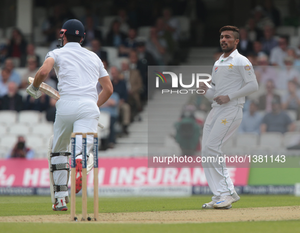 Pakistan's Mohammad Amir during Day One of the Fourth Investec Test Match between England and Pakistan played at The Kia Oval Stadium, Londo...
