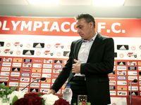 Portuguese Paulo Bento, new coach of the Greek football club Olympiacos, during his first press conference, at the club`s headquarters in Pi...
