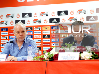 Paulo Bento during the official presentation in Olympiacos, on August 11, 2016. (