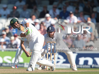 Pakistan's Younis Khan during Day Two of the Fourth Investec Test Match between England and Pakistan played at The Kia Oval Stadium, London...