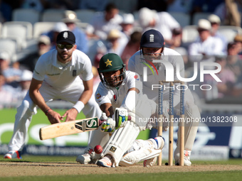 Pakistan's Sarfraz Ahmed during Day Two of the Fourth Investec Test Match between England and Pakistan played at The Kia Oval Stadium, Londo...