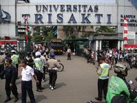 Entry of the  Trisakti University in Jakarta, Indonesia on 24 August 2016.  On the night of 23 August 2016 Trisakti University of Jakarta, I...