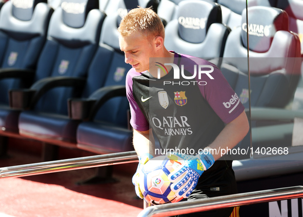 Jasper Cillessen during his presentation as new player of FC Barcelona, on august 26, 2016. 