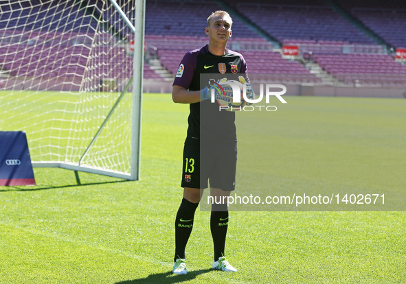 Jasper Cillessen during his presentation as new player of FC Barcelona, on august 26, 2016. 