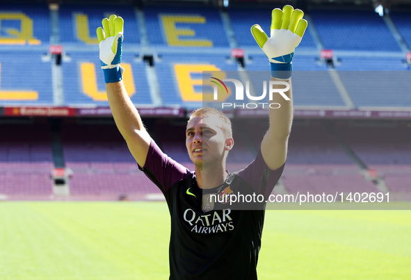 Jasper Cillessen during his presentation as new player of FC Barcelona, on august 26, 2016. Photo: Joan Valls/Urbanandsport/Nurphoto -- 