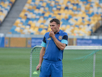 Ukrainian national soccer team's new head coach Andriy Shevchenko during training at NSC 