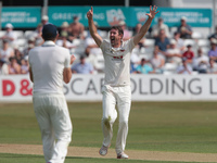 Essex's David Masters gets LBW on Worcestershire's Daryl Mitchell during Essex CCC vs Worcestershire CCC, Specsavers County Championship Di...