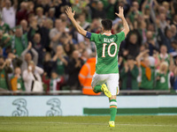 Robbie Keane of Ireland celebrates after his goal during the International Friendly football match between Republic of Ireland and Oman at A...