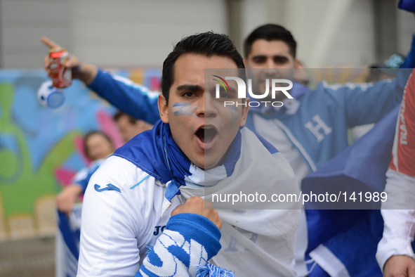 PORTO ALEGRE BRAZIL -15 Jun: Honduras supporters before the match between France and Honduras, corresponding to the group stage of the World...