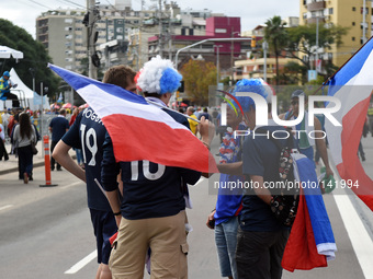 PORTO ALEGRE BRAZIL -15 Jun: french supporters in the match between France and Honduras, corresponding to the group stage of the World Cup 2...