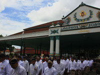 Keraton Yogyakarta servant known as ‘abdi dhalem' follows the Grebeg Besar ritual in Yogyakarta, Indonesia, on September 13, 2016. This Greb...