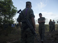 Guerrillas from FARC EP meet during the firsts hours in the morning for notice the daily labours  in Llanos del Yari, a town in an Indigenou...