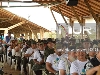 Opening of the 10th Conference of FARC EP at the savannah of Yarí in Llanos del Yari, a town in an Indigenous region of southern Colombia on...