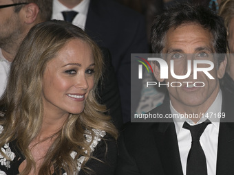 Ben Stiller and his wife Christine Taylor attends the 60th Taormina Film Fest on June 19, 2014 in Taormina, Italy. (