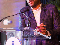 Anthony Anderson speaks in the Blackburn Center Ballroom on the campus of Howard University in  Washington, DC, USA, on 25 October 2016, dur...