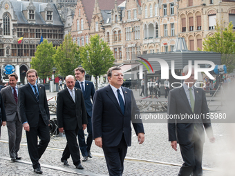 Ypres, Belgium. 26/06/2014. The summit gets under way at 4pm. The 28 European leaders will be received at Ieper Town Hall, after which they...