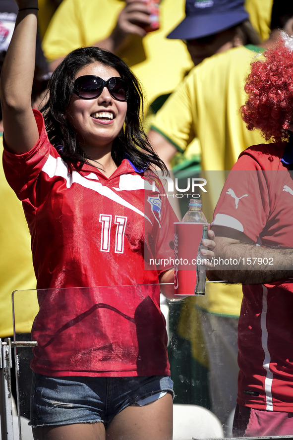 Match #49, for the Round of 16, of the 2014 World Cup, between Brazil and Chile, this saturday, June 28th, in Belo Horizonte 