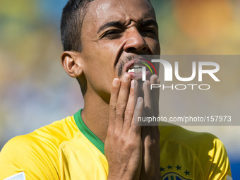 Belo Horizonte BRAZIL--28 June: Luiz Gustavo in the match between Brazil and Chile, correspondind at the round of last 16 of the World Cup B...