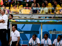 Brazil's staff, from left to right: Luiz Felipe Scolari, Murtosa, Carlos Alberto Parreira, at the match #49, for the Round of 16, of the 201...