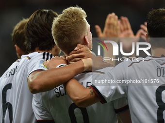PORTO ALEGRE, 30.06.2014: BRAZIL: german players celebration in the match between Germany and Algeria, corresponding to the round of the las...