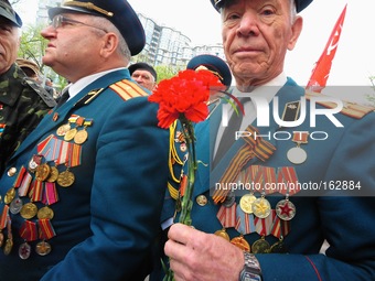 Hundreds of Veterans and their families turned out Schvchenko Park Odessa to commemorate the Day. (Photo by Gail Orenstein/NurPhoto)