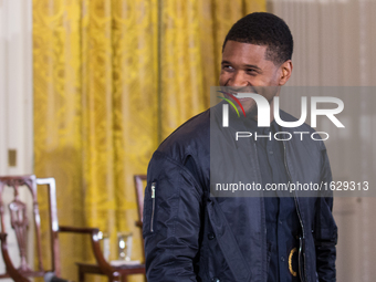 On Friday, January 6 in Washington D.C., USA , Usher was one of the celebrity guests present for First Lady Michelle Obama's final remarks a...