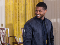 On Friday, January 6 in Washington D.C., USA , Usher was one of the celebrity guests present for First Lady Michelle Obama's final remarks a...