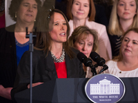 On Friday, January 6 in Washington D.C., USA , Terri Tchorzynski, the 2017 School Counselor of the Year, introduced First Lady Michelle Obam...