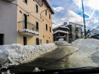A view of Montereale, Italy, on January 19, 2017. A great deal of snow has fallen in the area, which was hit by four quakes on Wednesday.  F...