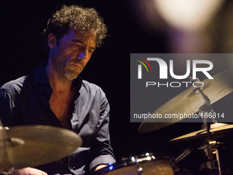 Enrico Rava during the concert in Piossasco for the Note d'Autore Jazz Festival, in Turin, Italy, on July 4, 2014. (