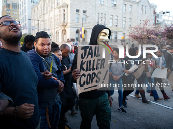 Protest turned violent as hundreds clash with police during an April 30th, 2015 