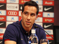 BARCELONA-SPAIN -07 July. presentation of Claudio Bravo as new player of FC Barcelona, at the offices of the club, July 7, 2014. Photo: Joan...