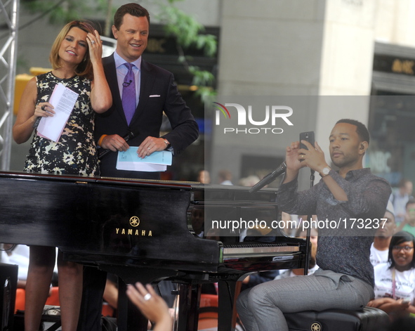 John Legend performs on NBC's TODAY Show on July 10, 2014 in New York City.