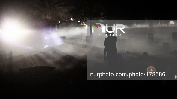 Bahrain , Abu Saiba - protesters take a part during the clashes with the riot police , demonstration with title 